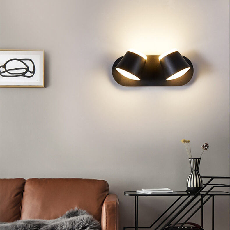 Versatile LED Wall Light with Adjustable Shade and Three Flame Settings