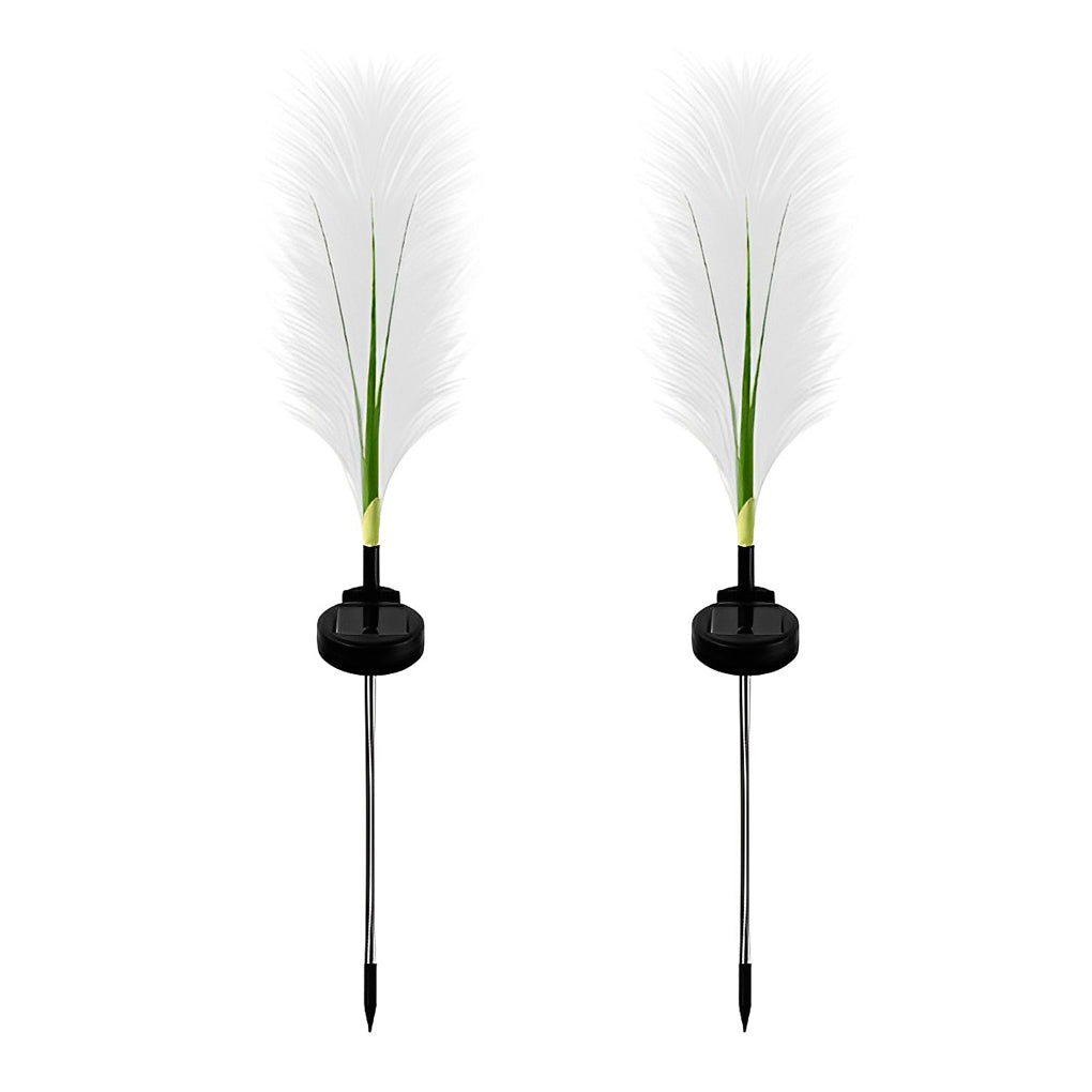 2PCS Intelligent Modern Solar LED Taavita Reed Decor Lawn Lamp