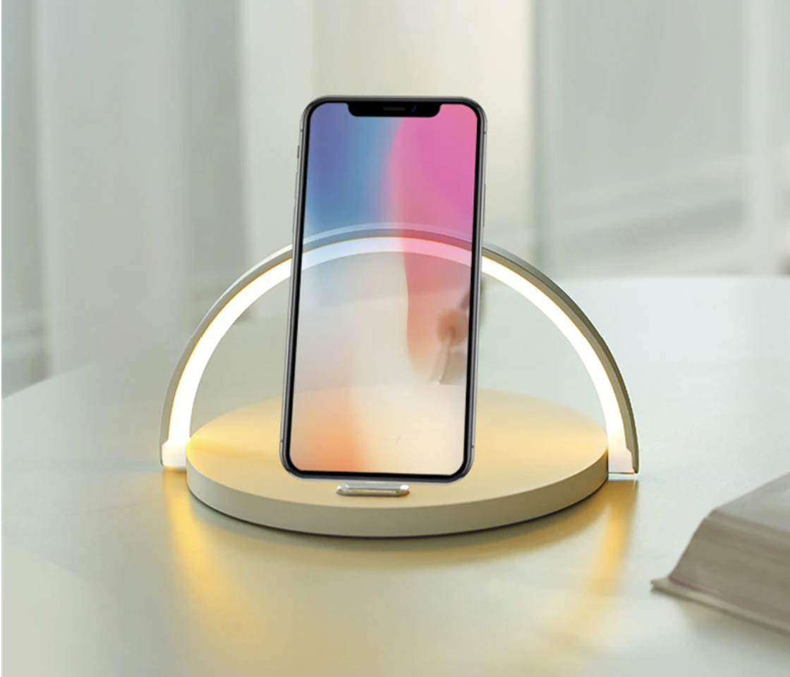 Wireless Charging Bedside Lamp with LED Light