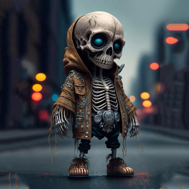 Halloween Resin Skeleton Figure Decorative Home Accent