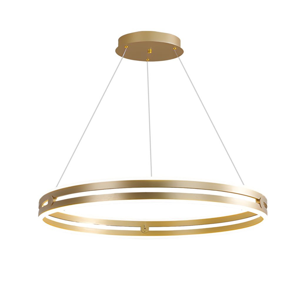 23.6-in Modern Double Wheel Chandelier LED Pendant Light, Taavita