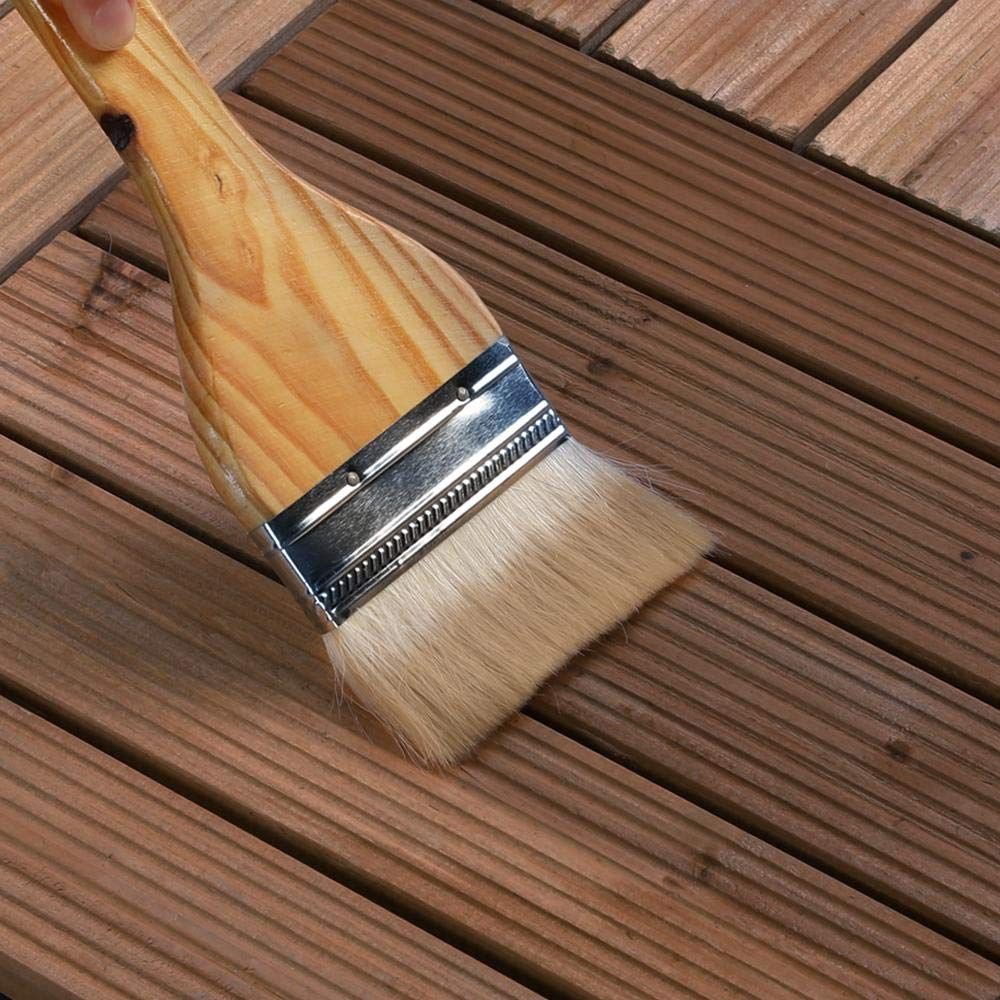 27-Piece Set of Interlocking Wooden Deck Tiles for Outdoor Patios