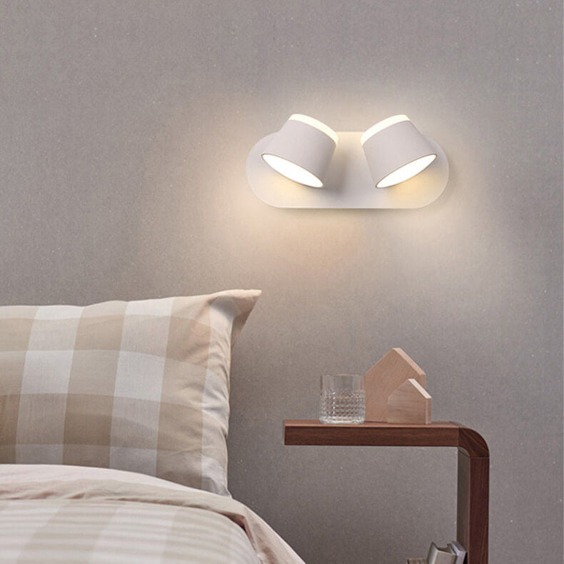 Versatile LED Wall Light with Adjustable Shade and Three Flame Settings