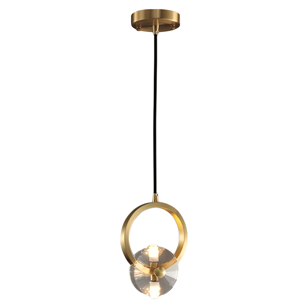 1/3-Light Round Taavita Crystal LED Pendant Light