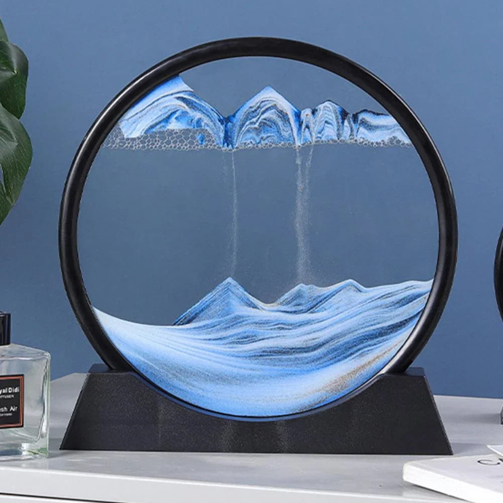 Dynamic Sand Art Sphere for Desk Relaxation