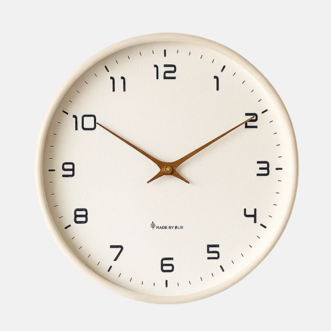 Elegant Natural Wood Wall Clock - 30 cm Silent Design