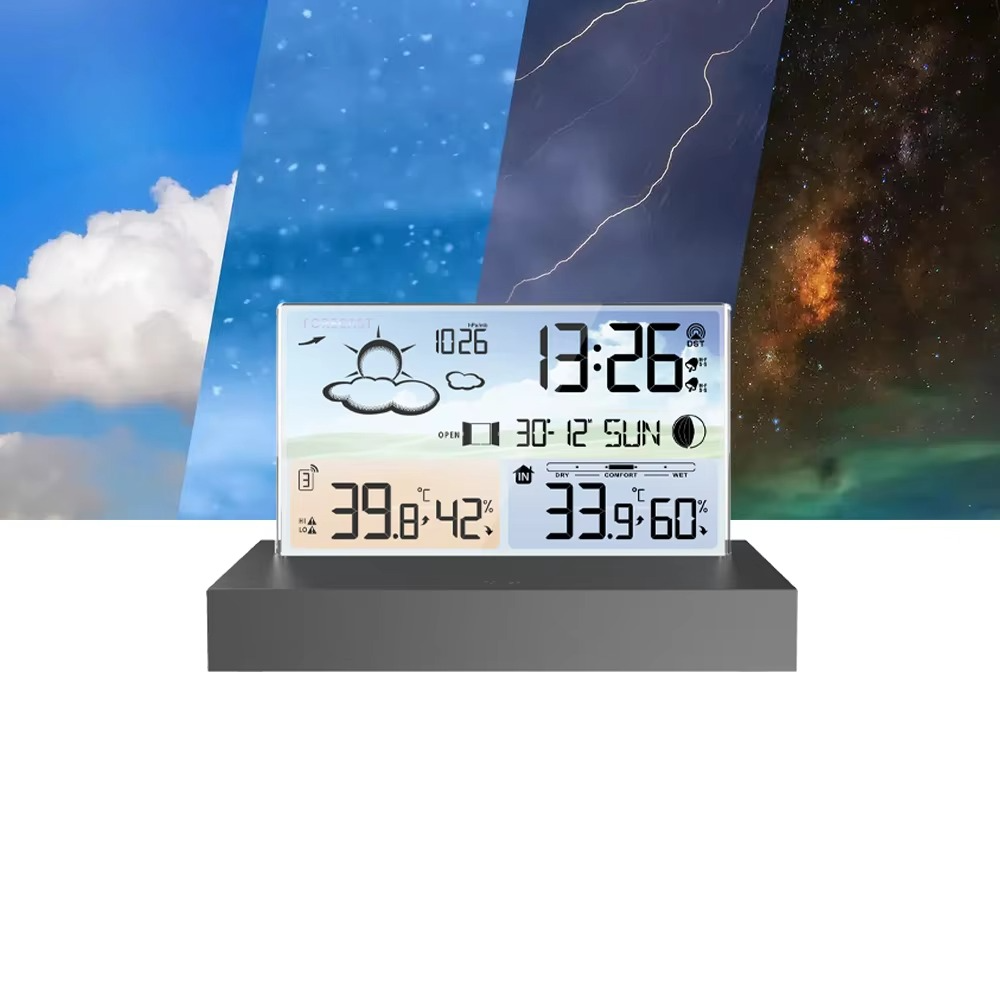 Compact Smart Clock with Alarm and Temperature Readout