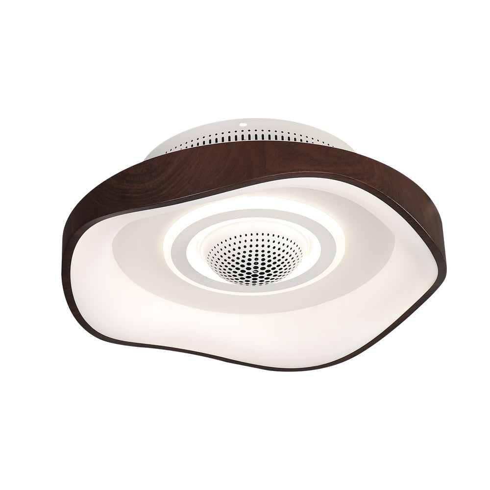 20'' Modern Bladeless Ceiling Fan with Round Design and Dimmable LED Light