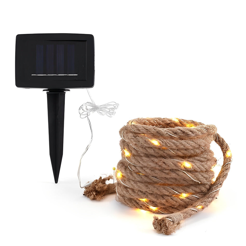 100/200 Taavita Rope LED String Lights - Battery-Operated Solar Decor with 100/200 Lights