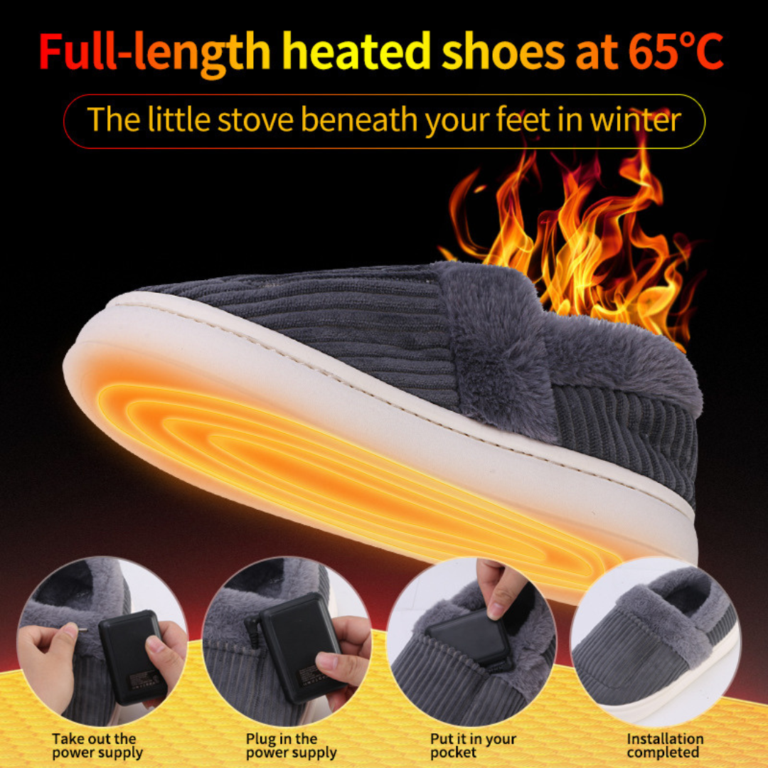 Wireless Heated Booties and Slippers Set - USB Rechargeable