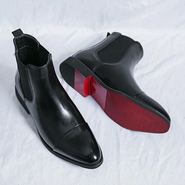 Men's Leather Chelsea Boots | Slip-On Design & Elastic Side Panels | Durable Leather | Comfortable Fit for All-Day Wear