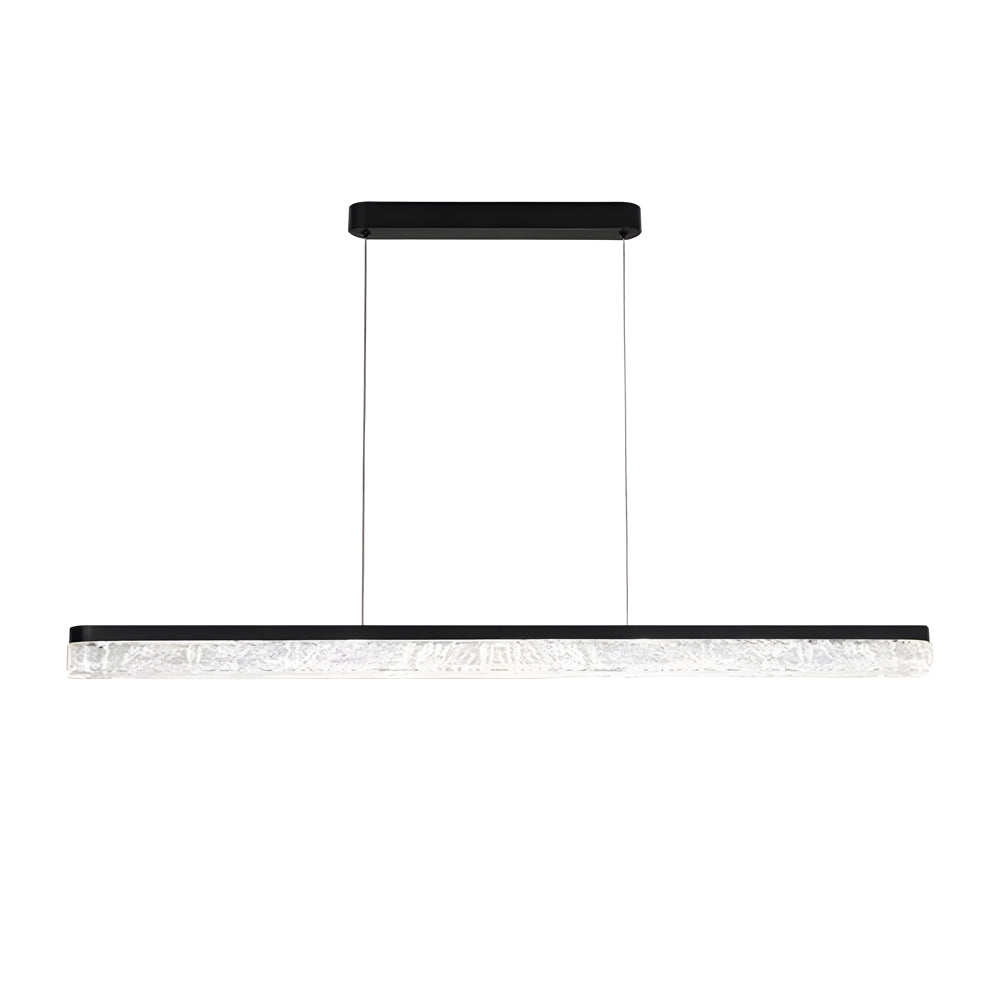 1 Light 47.24-Inch Dimmable Black Linear Pendant Light Island Light
