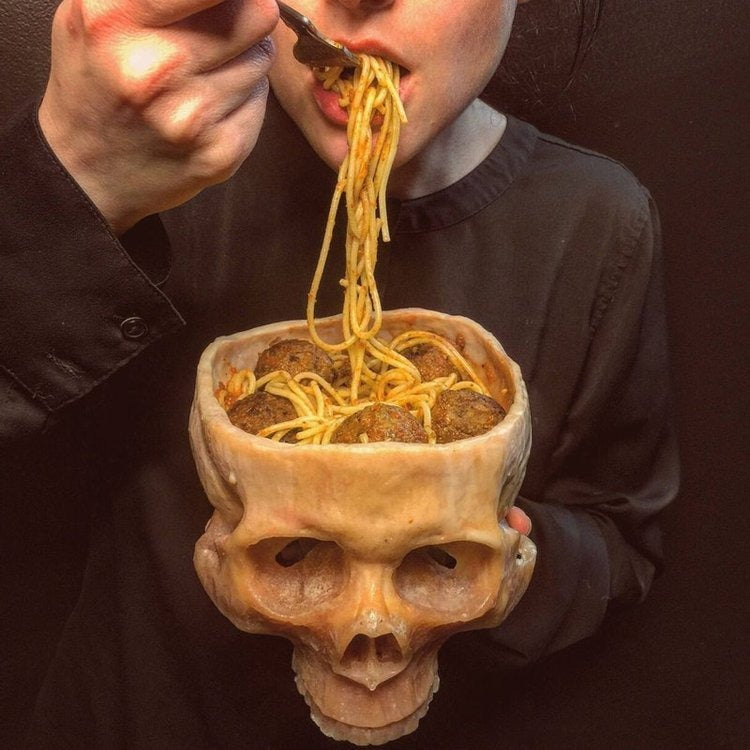 Halloween Skull-Shaped Candy Bowl Handcrafted for Spooky Treats