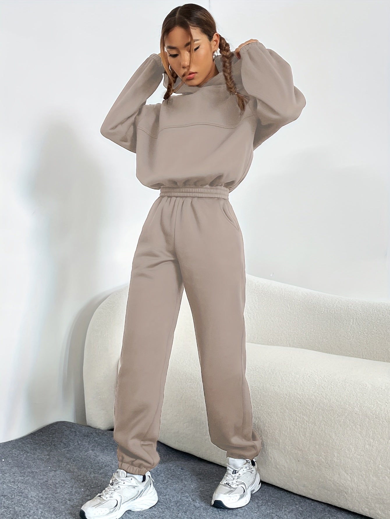 Hoodie and Jogger Set | Fleece-Lined | All-Day Warmth | Polyester