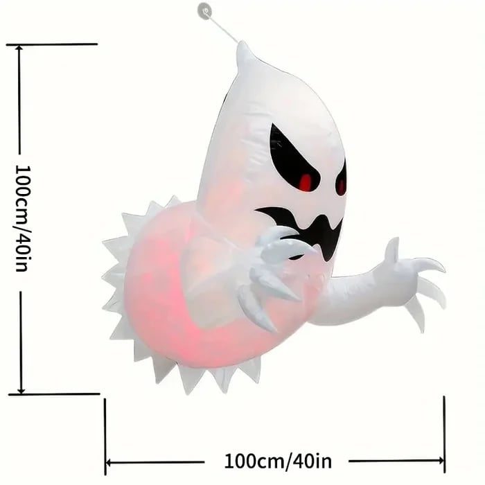 LED Halloween Inflatable Ghost Decoration with Bright Glowing Lights