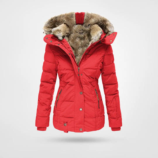 Women’s Winter Jacket | Fleece Lining & Hooded | Polyester | Warm Insulated Design