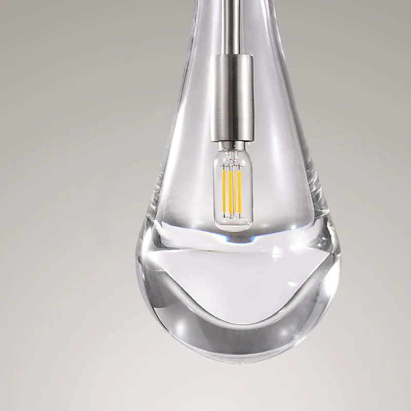 Lumina Raindrop — Hand-Blown Glass Pendant Light with Warm Glow