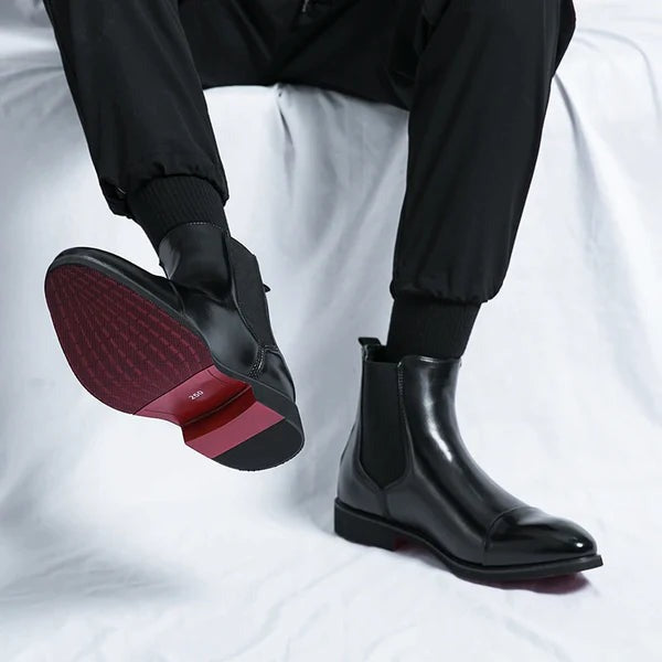 Men's Leather Chelsea Boots | Slip-On Design & Elastic Side Panels | Durable Leather | Comfortable Fit for All-Day Wear
