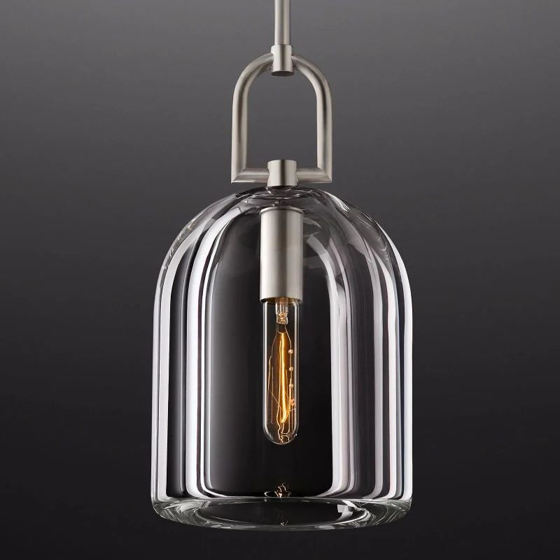 Liora — Crystal Pendant Light with Hand-Polished K9 Glass Shade