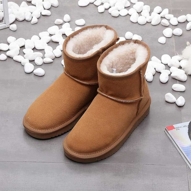 Women’s Ankle Winter Boots | Faux Fur Lining & Comfortable Fit | Artificial Wool | Warmth for Cold Weather