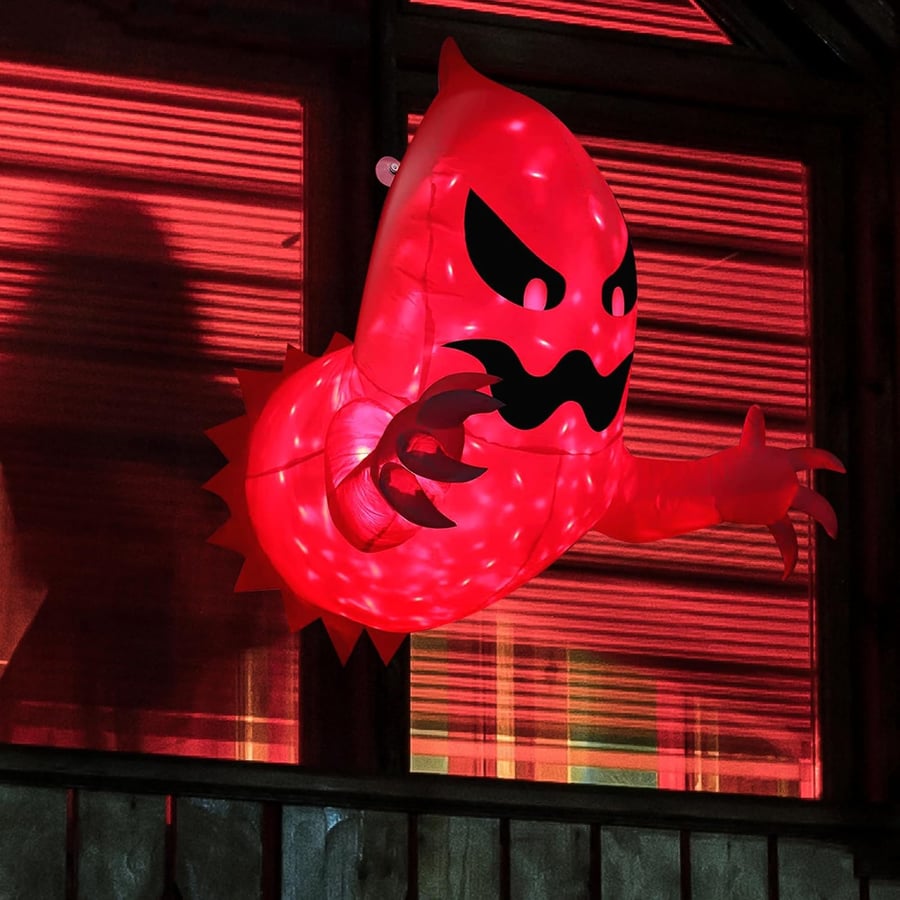 LED Halloween Inflatable Ghost Decoration with Bright Glowing Lights