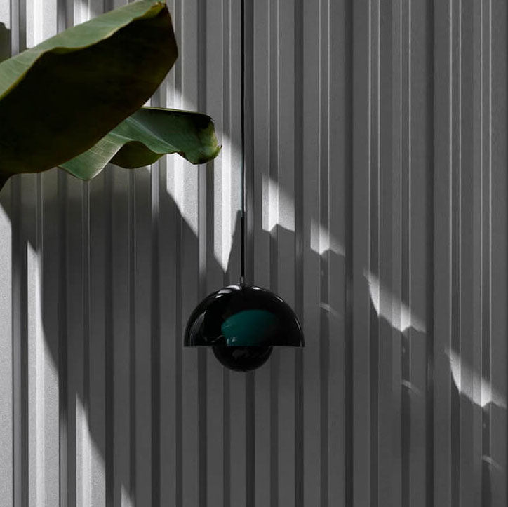 Dome Pendant Light | Nordic-Inspired Semicircle Design | Metal Construction | Adjustable Suspension Cord