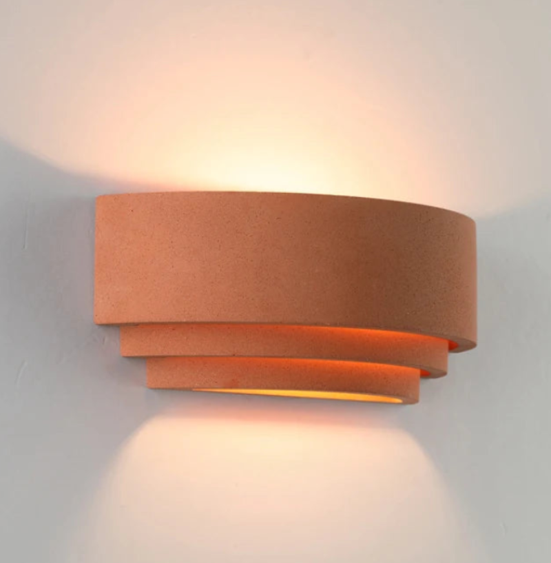 Waterproof LED Wall Sconce Lume Stone | Modern Minimalist Cement Finish | Outdoor Indoor Wall Mounted Light | IP65, Warm White, Energy Efficient, 110V-220V Compatible