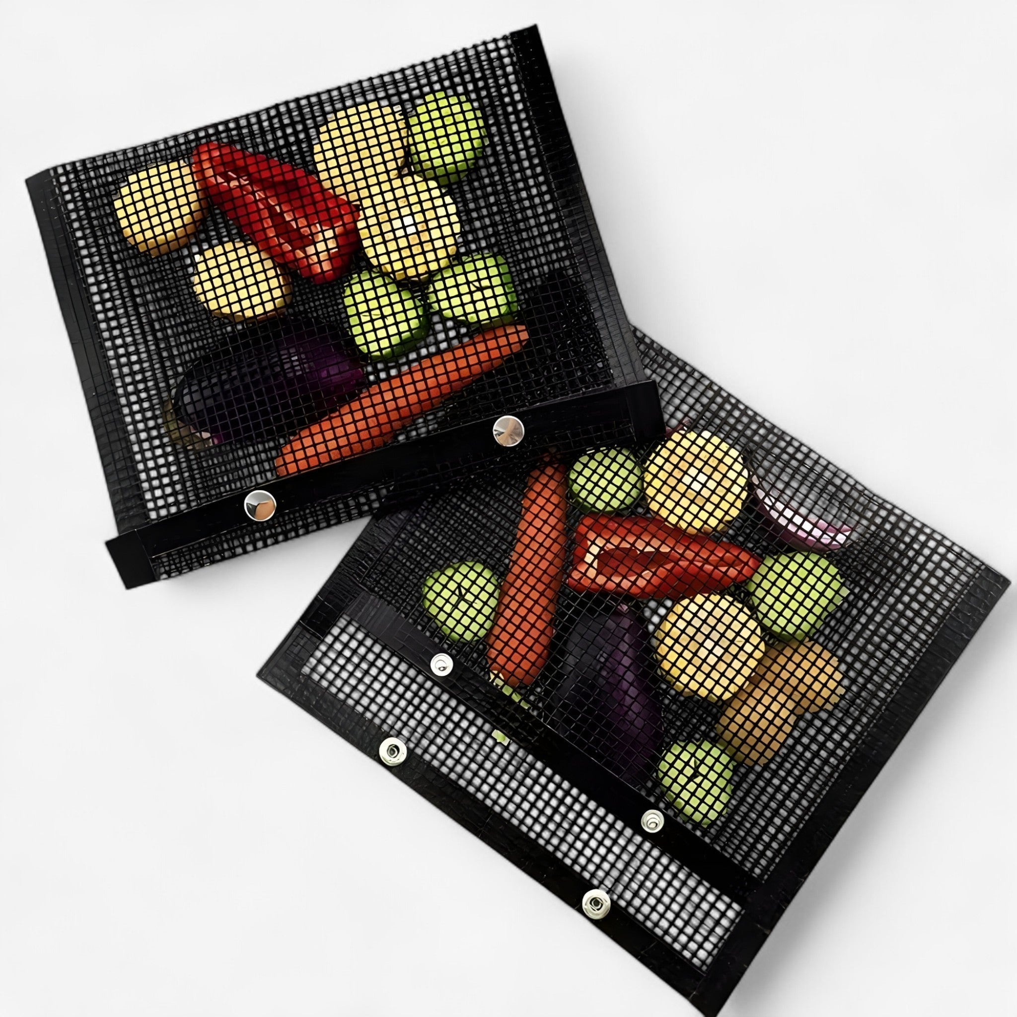 3-Pack Non-Stick Grilling Bags – Easy Clean Grill Accessories