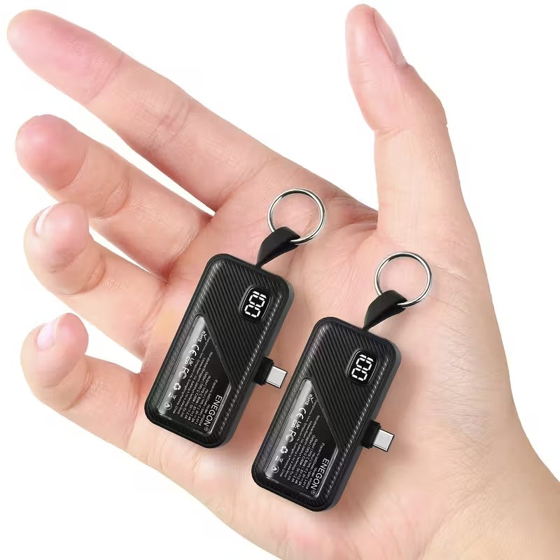 Compact Power Bank Set of 2 - USB-C Port - Portable Design