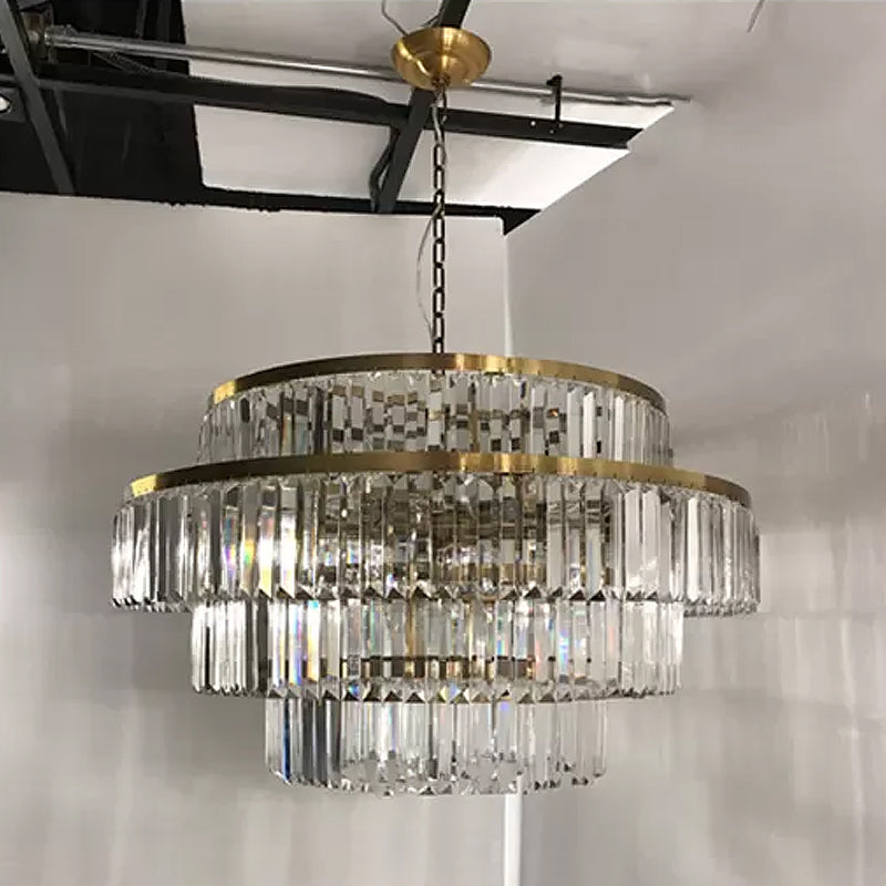 Taavita Prismatic Crystal Step Chandelier