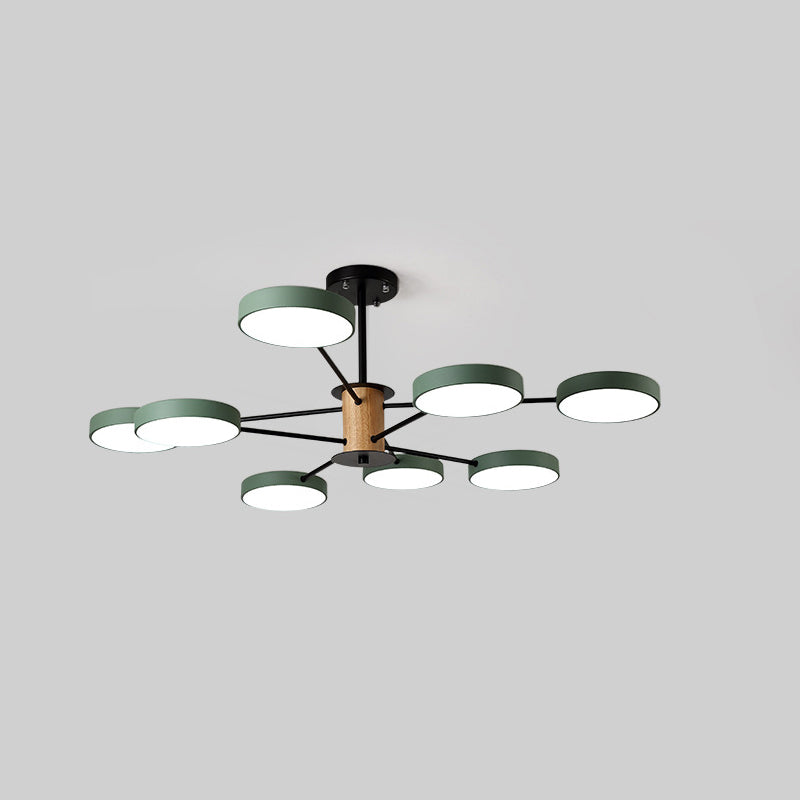 Minimal LED Ceiling Lighting Circle Semi Flush Light with Acrylic Shade for Living Room 6 White Clearhalo 'Ceiling Lights' 'Close To Ceiling Lights' 'Close to ceiling' 'Semi-flushmount' Lighting' 2011148