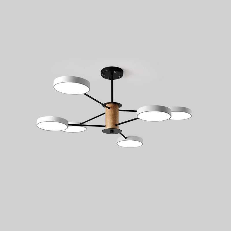 Modern Minimal Taavita Ceiling Lighting Circle Semi Flush Light with Acrylic Shade for Living Room