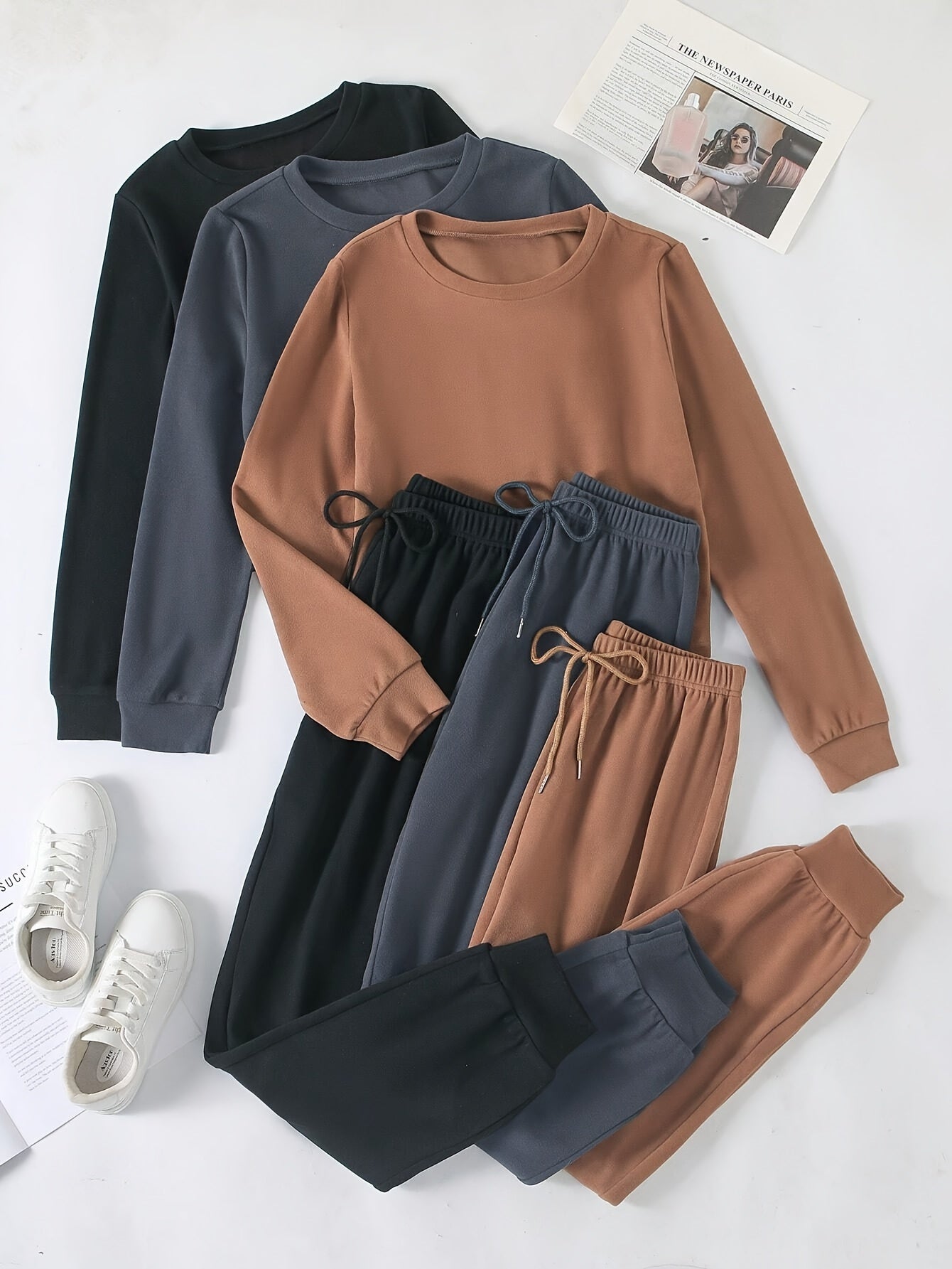 Lounge Set | Adjustable Joggers | All-Day Breathable Comfort | Polyester