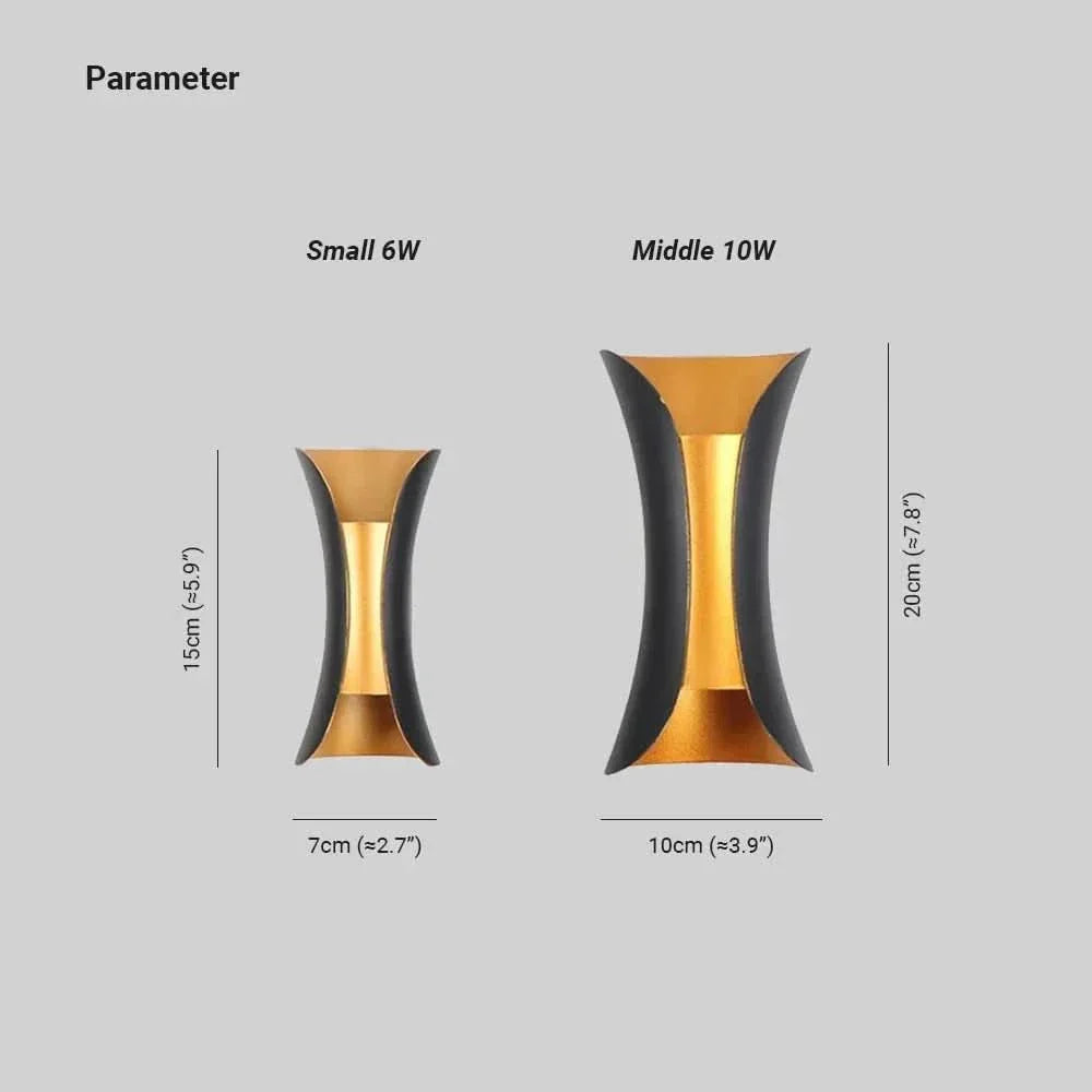 SleekWave Curved LED Outdoor Wall Light with Weatherproof Design