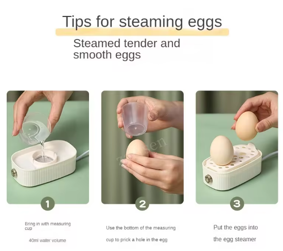 Electric Egg Steamer for Hard or Soft Boiled Eggs