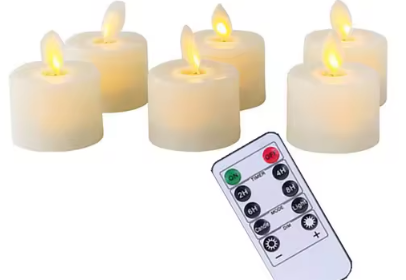 Set of 6 Lifelike LED Candles with Convenient Remote Control