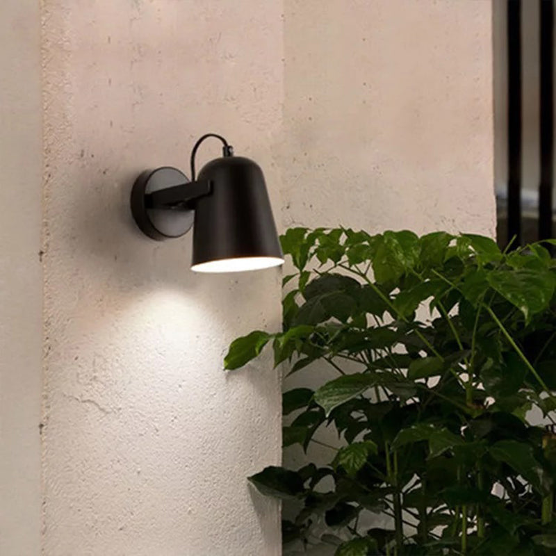 Nordic 1-Light Wall Sconce Bell Rotatable Wall Mount Light Fixture with Iron Shade for Living Room Grey Clearhalo 'Cast Iron' 'Glass' 'Industrial' 'Modern wall lights' 'Modern' 'Tiffany' 'Traditional wall lights' 'Wall Lamps & Sconces' 'Wall Lights' Lighting' 2024521