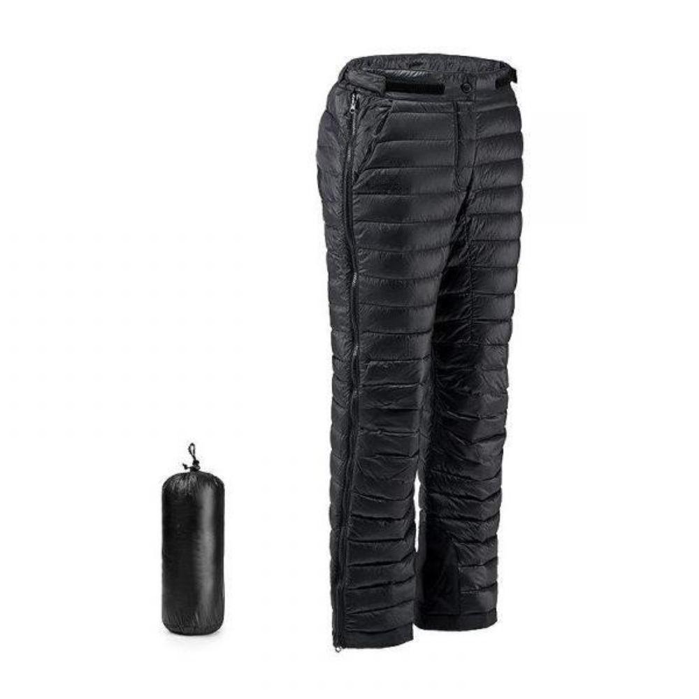 Insulated Goose Down Trousers for Outdoor Camping, Hiking, and Skiing