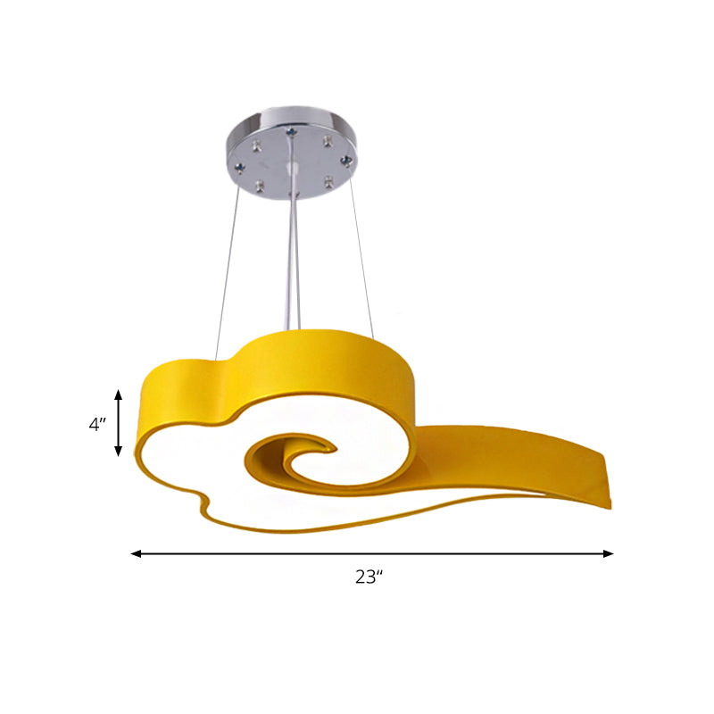 18" / 22.5" Wide Cloud Cover Herb Pasta - Acrylic - LED Hanging Light in Taavita for Children's Room, Third Gang/White Light