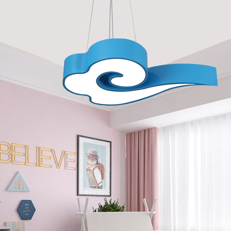 18" / 22.5" Wide Cloud Cover Herb Pasta - Acrylic - LED Hanging Light in Taavita for Children's Room, Third Gang/White Light