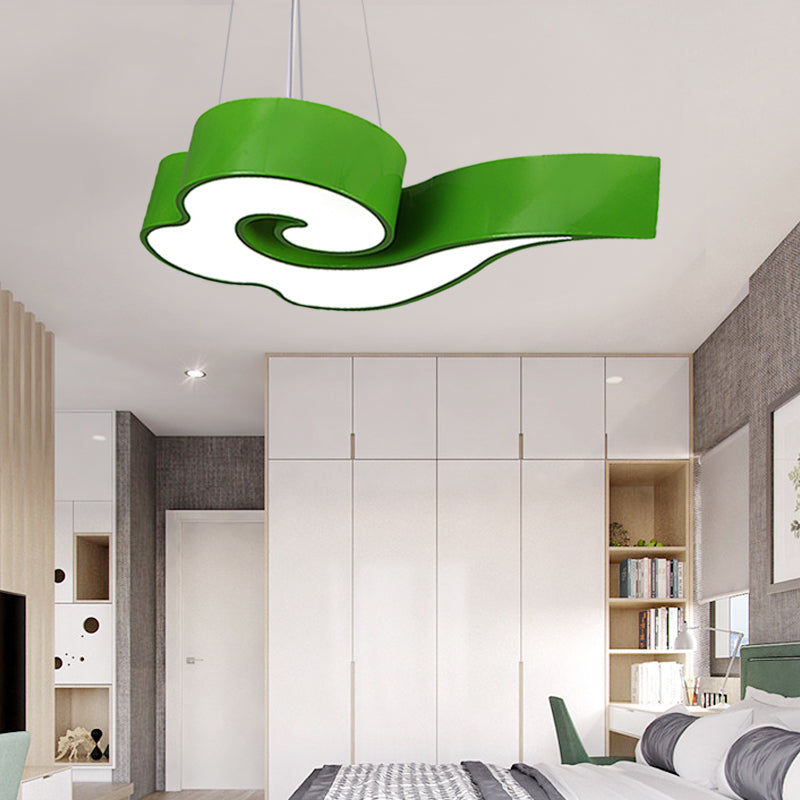 18" / 22.5" Wide Cloud Cover Herb Pasta - Acrylic - LED Hanging Light in Taavita for Children's Room, Third Gang/White Light