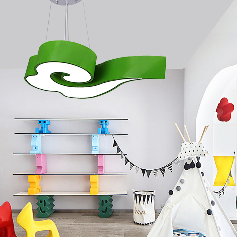 18" / 22.5" Wide Cloud Cover Herb Pasta - Acrylic - LED Hanging Light in Taavita for Children's Room, Third Gang/White Light