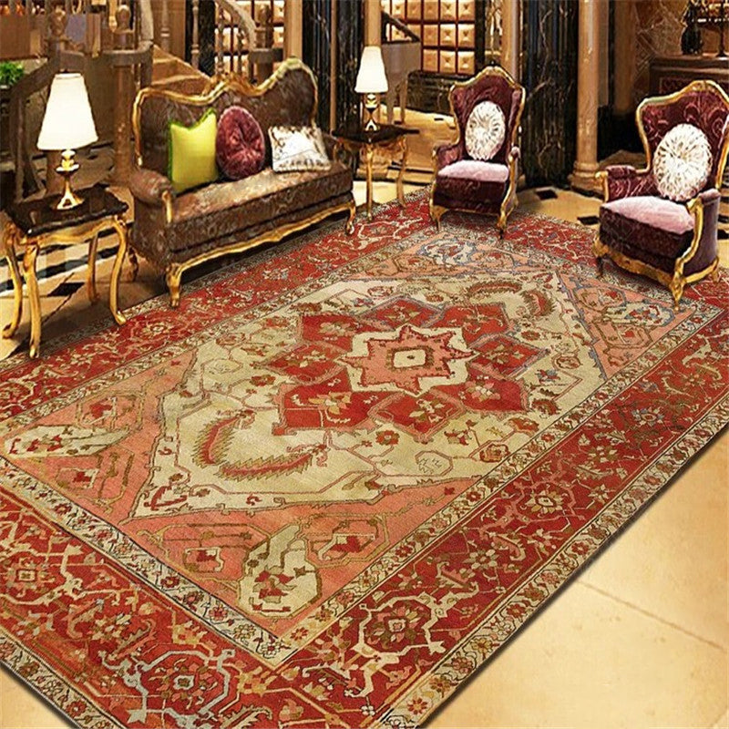 Persian Living Room Rug Multi Colored Geometric Carpet Polyester Pet Friendly Stain Resistant Anti-Slip Backing Rug with Braided Trim Gray-Purple Clearhalo 'Area Rug' 'Moroccan' 'Rugs' Rug' 2059220