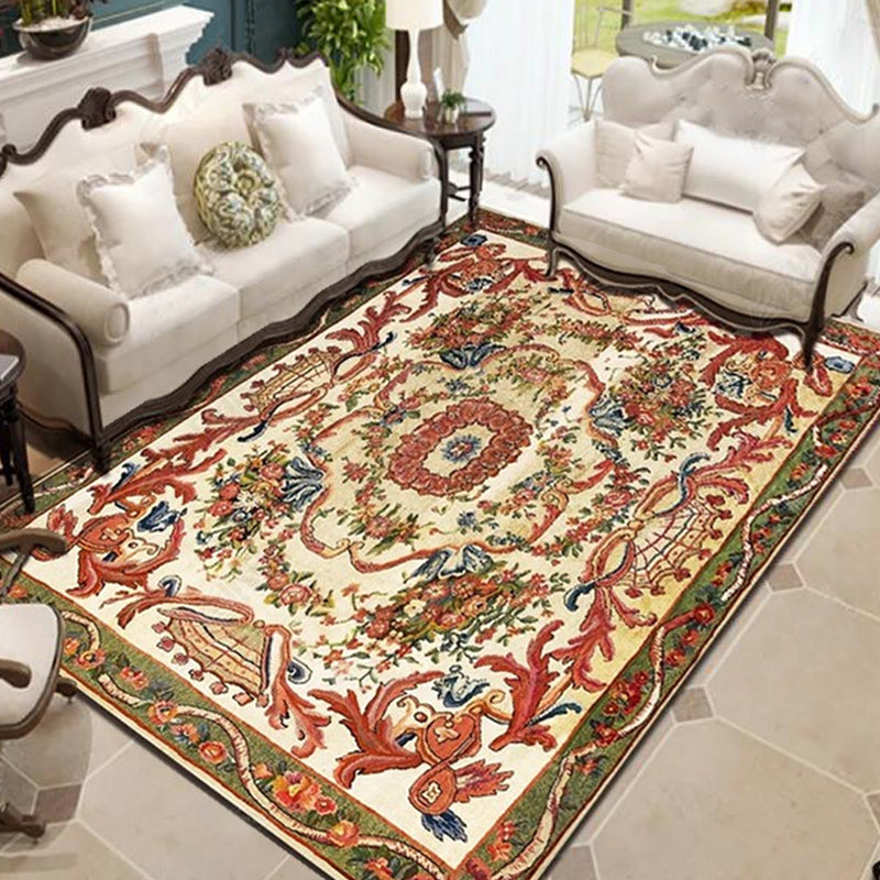 Persian Living Room Rug Multi Colored Geometric Carpet Polyester Pet Friendly Stain Resistant Anti-Slip Backing Rug with Braided Trim Grey Clearhalo 'Area Rug' 'Moroccan' 'Rugs' Rug' 2059235