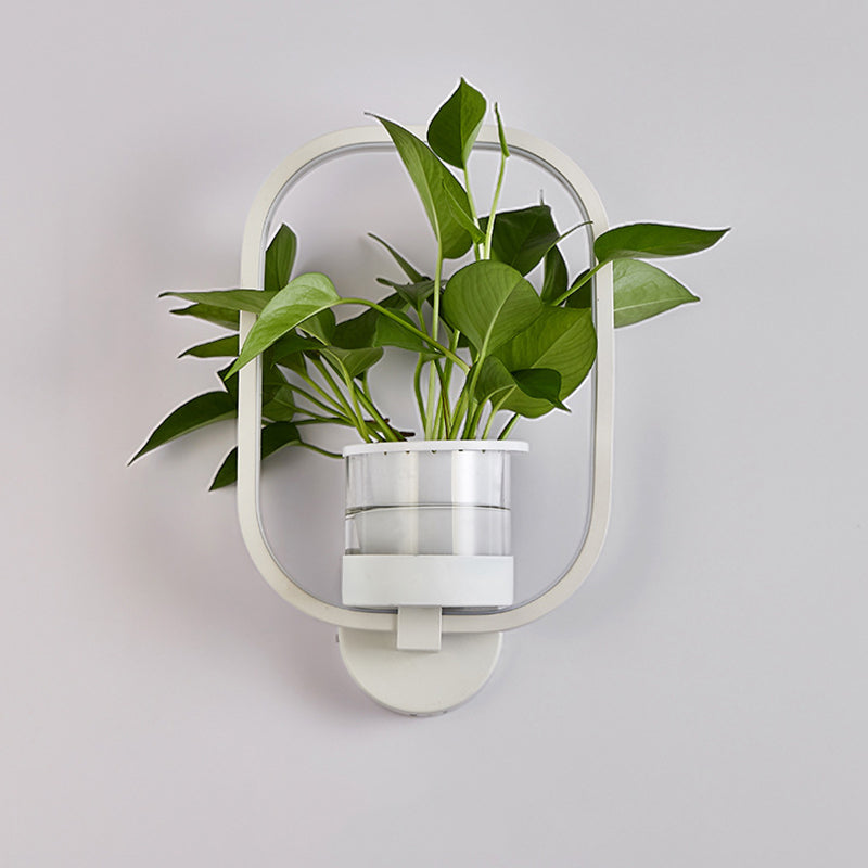 New Title: Taavita Geometric Ring Wall Sconce Light Living Room Planter Aluminum Minimalist Single LED Wall Mount Light