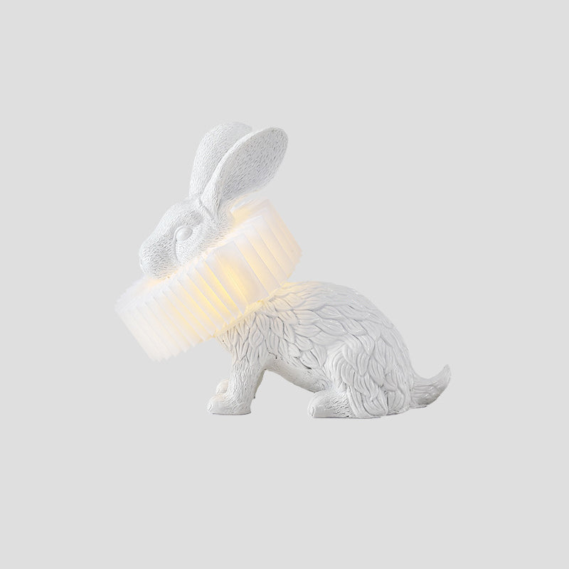 Taavita Shaped Modern LED Bedside Table Lamp Nightstand Lighting in White Resin