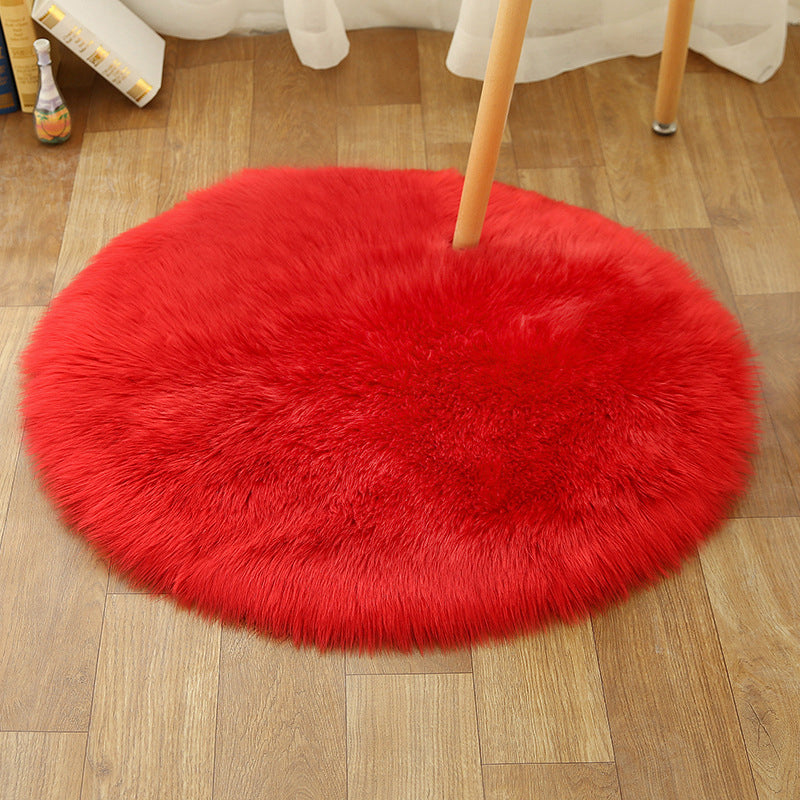 Multicolor Plain Shag Comfort Girls Room Foot Rug - Pet Friendly, Machine Washable, Non-Slip Carpet