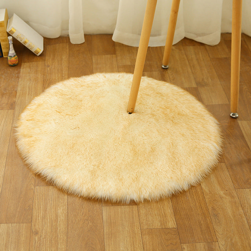 Comfort Girls Room Foot Rug Multicolor Plain Carpet Shag Pet Friendly Machine Washable Non-Slip Rug White-Gray Clearhalo 'Area Rug' 'Casual' 'Rugs' Rug' 2070559