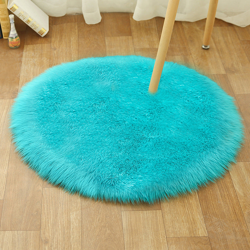 Comfort Girls Room Foot Rug Multicolor Plain Carpet Shag Pet Friendly Machine Washable Non-Slip Rug Coffee-White Clearhalo 'Area Rug' 'Casual' 'Rugs' Rug' 2070563
