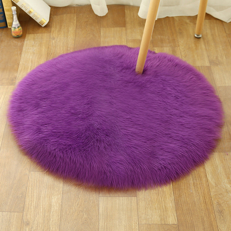 Comfort Girls Room Foot Rug Multicolor Plain Carpet Shag Pet Friendly Machine Washable Non-Slip Rug Orange-Yellow Clearhalo 'Area Rug' 'Casual' 'Rugs' Rug' 2070544